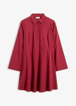 Damen bonprix Kleider|Nachhaltigere Materialien|Hemdblusenkleid aus reiner Baumwolle