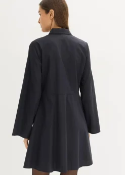 Damen bonprix Bekleidung·Pullover & Strickjacken|Nachhaltigere Materialien|Hemdblusenkleid aus reiner Baumwolle
