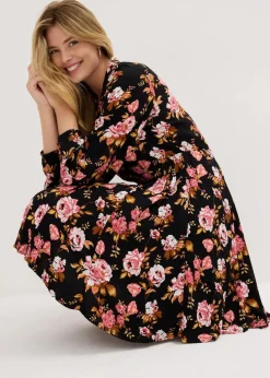 Hot Hemdblusenkleid aus reiner Viskose Damen Bekleidung·Pullover & Strickjacken