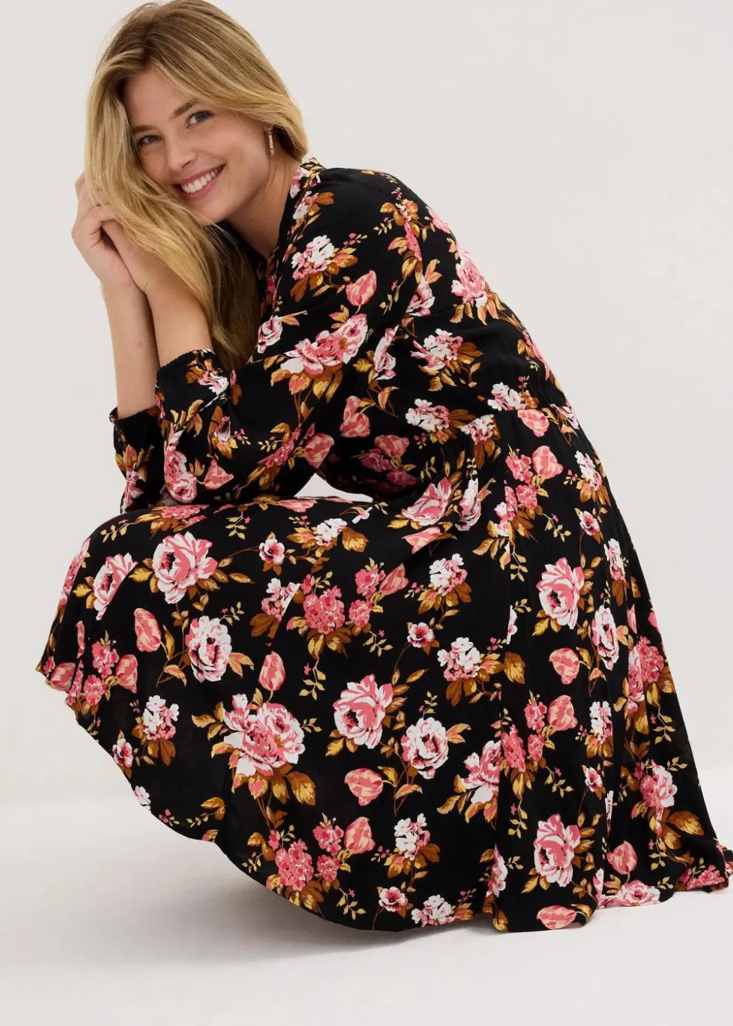 Hot Hemdblusenkleid aus reiner Viskose Damen Bekleidung·Pullover & Strickjacken