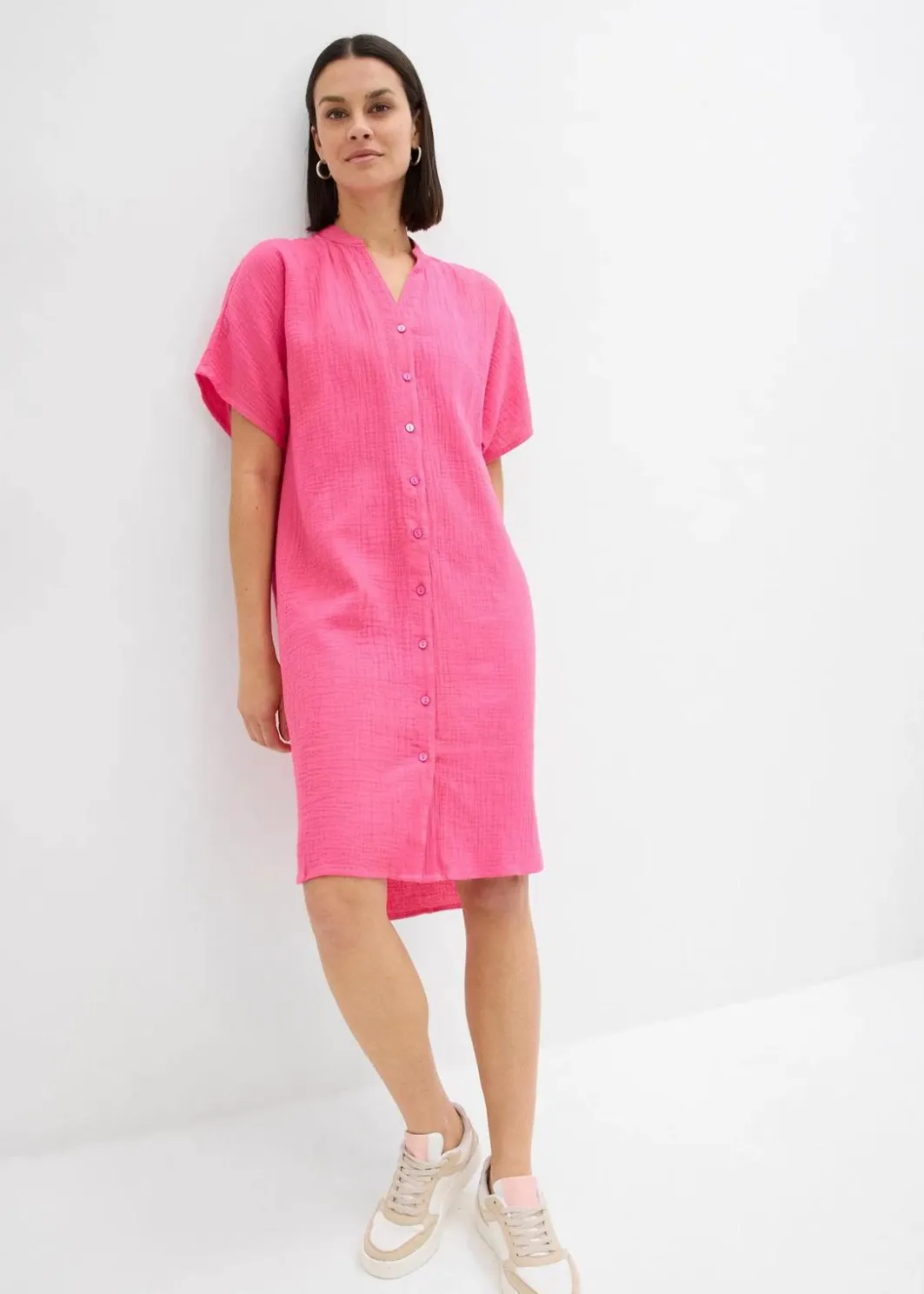 Discount Hemdblusenkleid aus reiner Baumwolle Damen Kleider|Bekleidung·Pullover & Strickjacken
