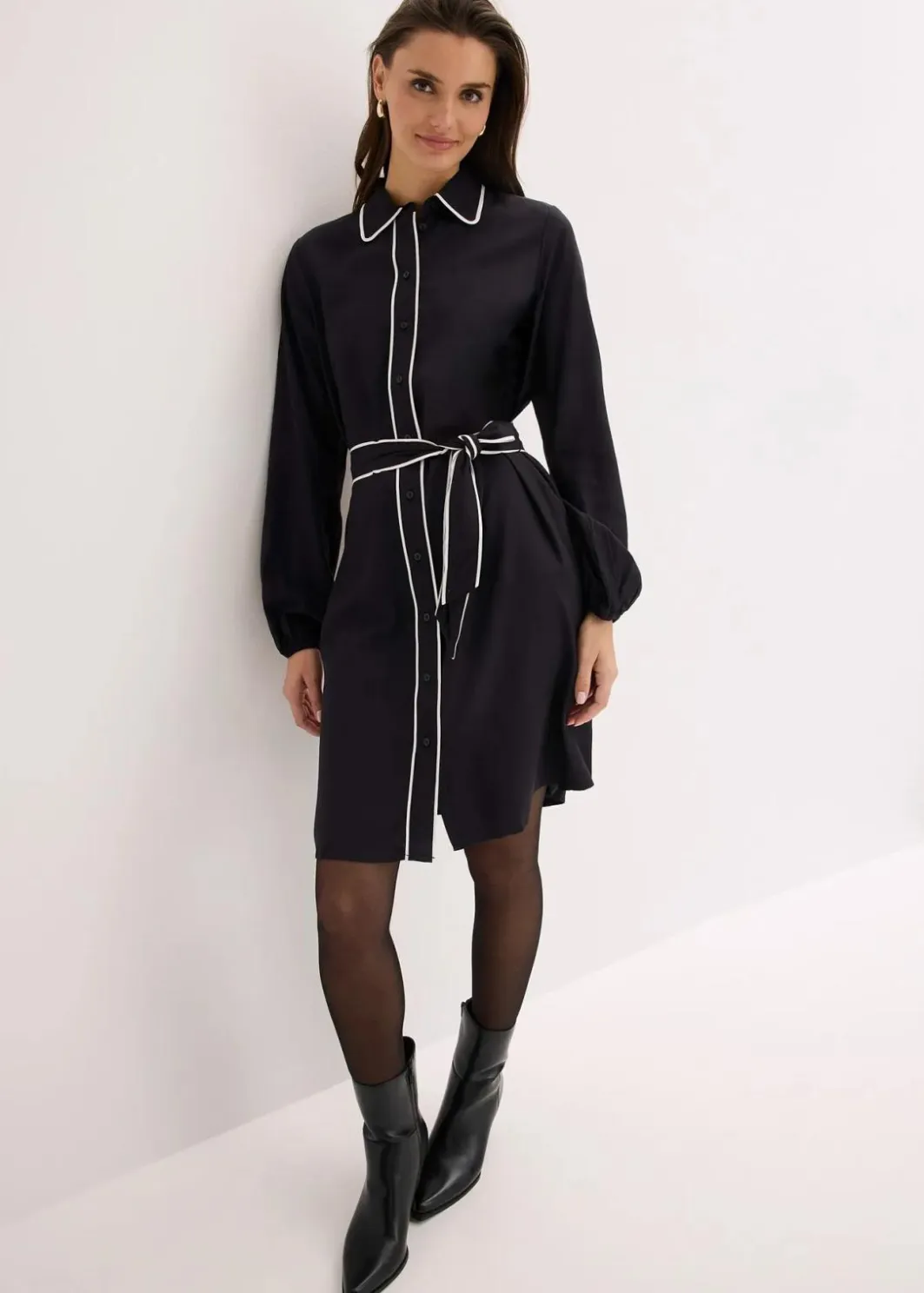 Clearance Hemdblusenkleid aus reiner Viskose Damen Bekleidung·Pullover & Strickjacken|Kleider