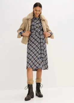 Sale Hemdblusenkleid aus softem Flanell Damen Kleider