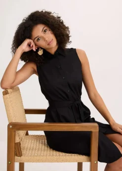 Damen bonprix Bekleidung·Pullover & Strickjacken|Kleider|Hemdblusenkleid aus Viskose