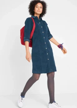 Best Hemdblusenkleid Cord, Stretch Damen Kleider|Bekleidung·Pullover & Strickjacken