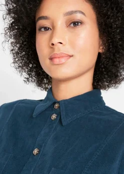 Best Hemdblusenkleid Cord, Stretch Damen Kleider|Bekleidung·Pullover & Strickjacken