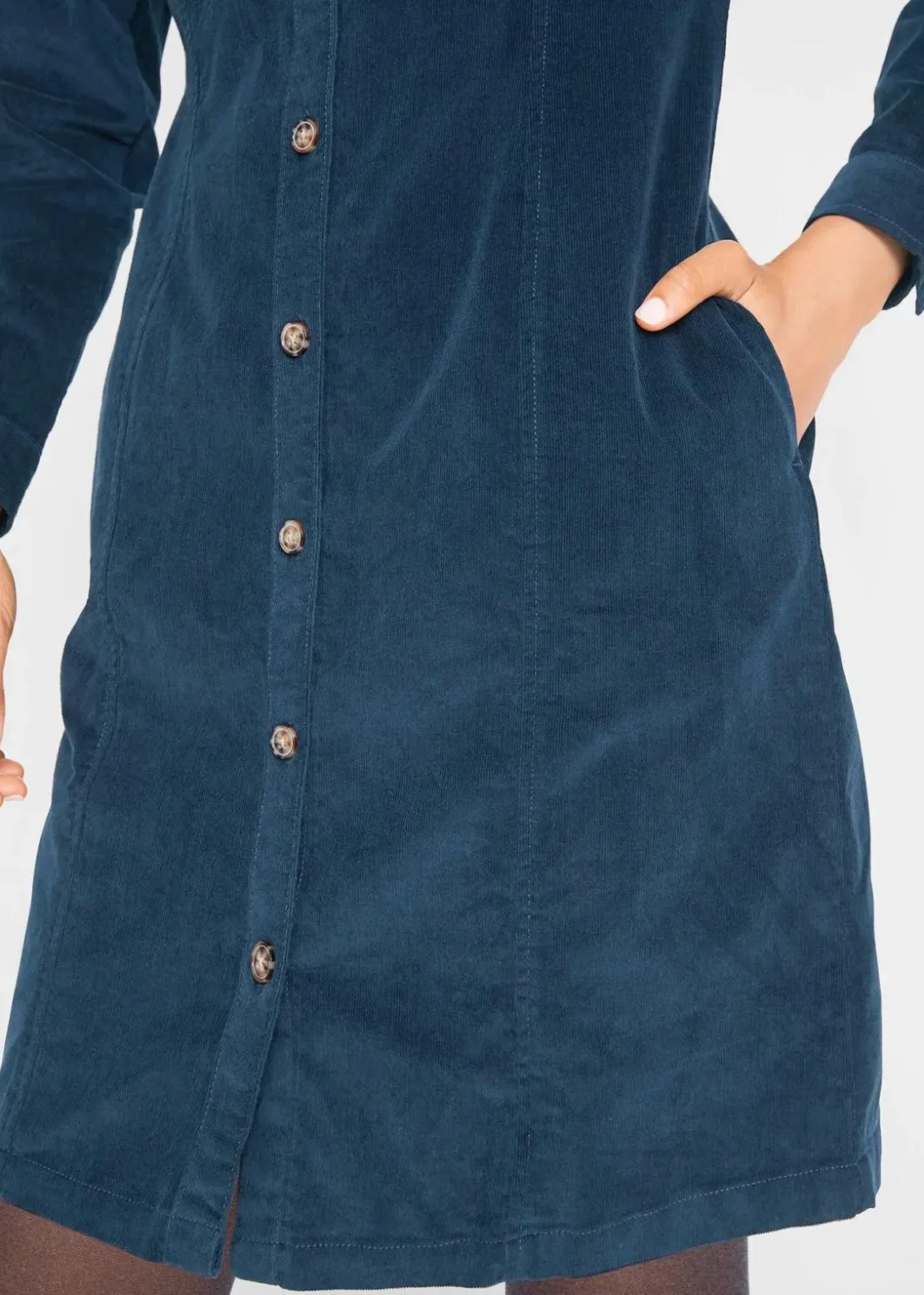 Best Hemdblusenkleid Cord, Stretch Damen Kleider|Bekleidung·Pullover & Strickjacken