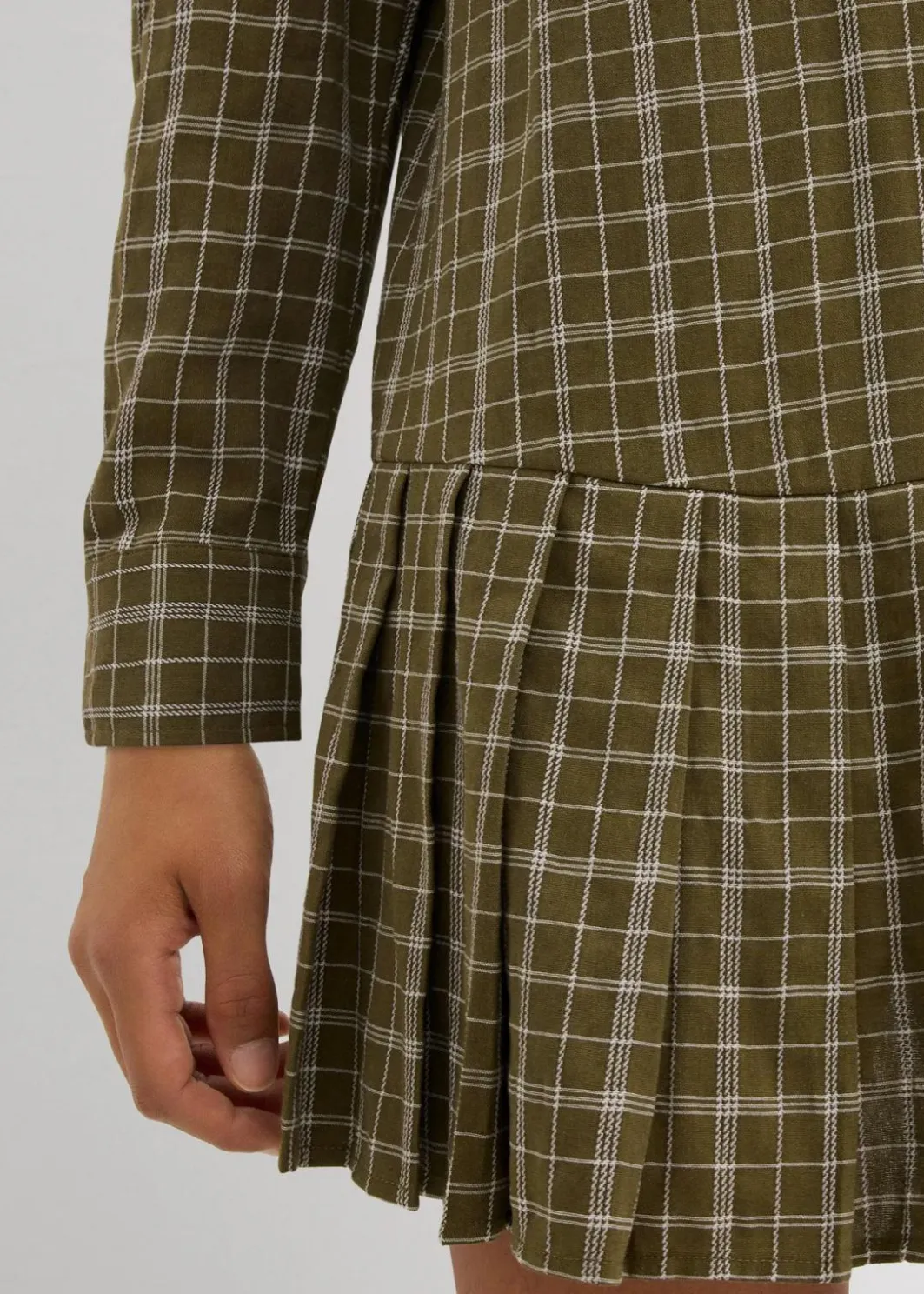 Damen bonprix Kleider|Hemdblusenkleid mit Karomuster
