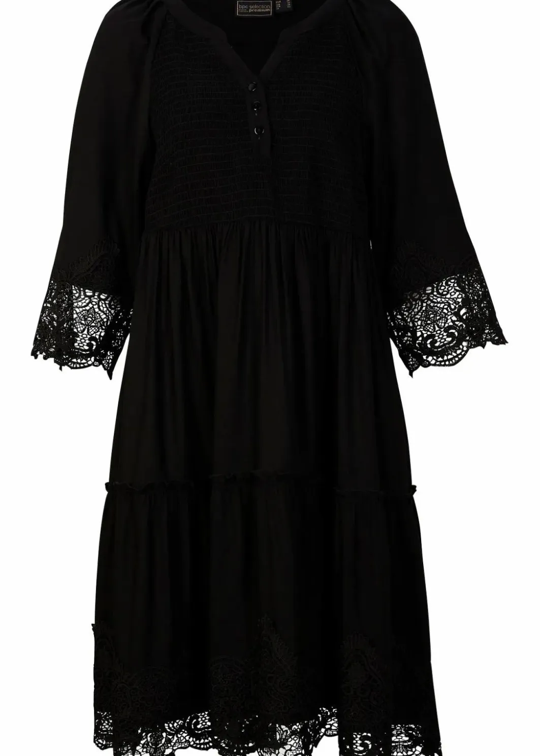 Online Hemdblusenkleid mit Spitze Damen Kleider|Bekleidung·Pullover & Strickjacken