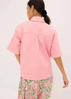 Damen bonprix Jacken & Mäntel|Hemdjacke mit kurzem Ärmel