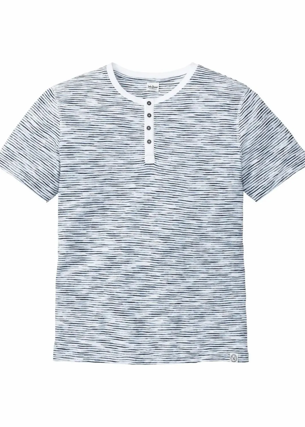 Hot Henleyshirt, aus reiner Baumwolle, Kurzarm Herren Große Größen|Shirts & Polos