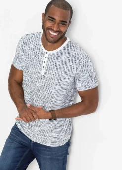 Hot Henleyshirt, aus reiner Baumwolle, Kurzarm Herren Große Größen|Shirts & Polos