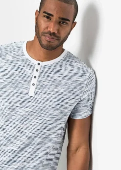 Hot Henleyshirt, aus reiner Baumwolle, Kurzarm Herren Große Größen|Shirts & Polos