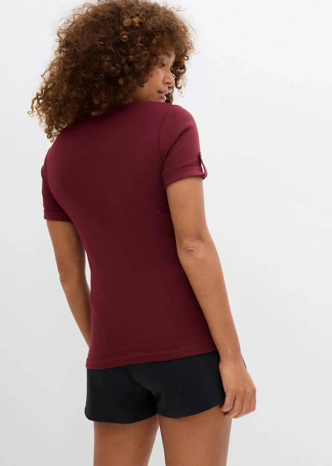 Damen bonprix Bekleidung·Röcke|Basics|Henleyshirt aus reiner Bio-Baumwolle
