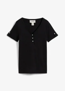 Sale Henleyshirt aus reiner Bio-Baumwolle Damen Nachhaltigere Materialien|Shirts & Tops