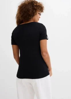 Sale Henleyshirt aus reiner Bio-Baumwolle Damen Nachhaltigere Materialien|Shirts & Tops