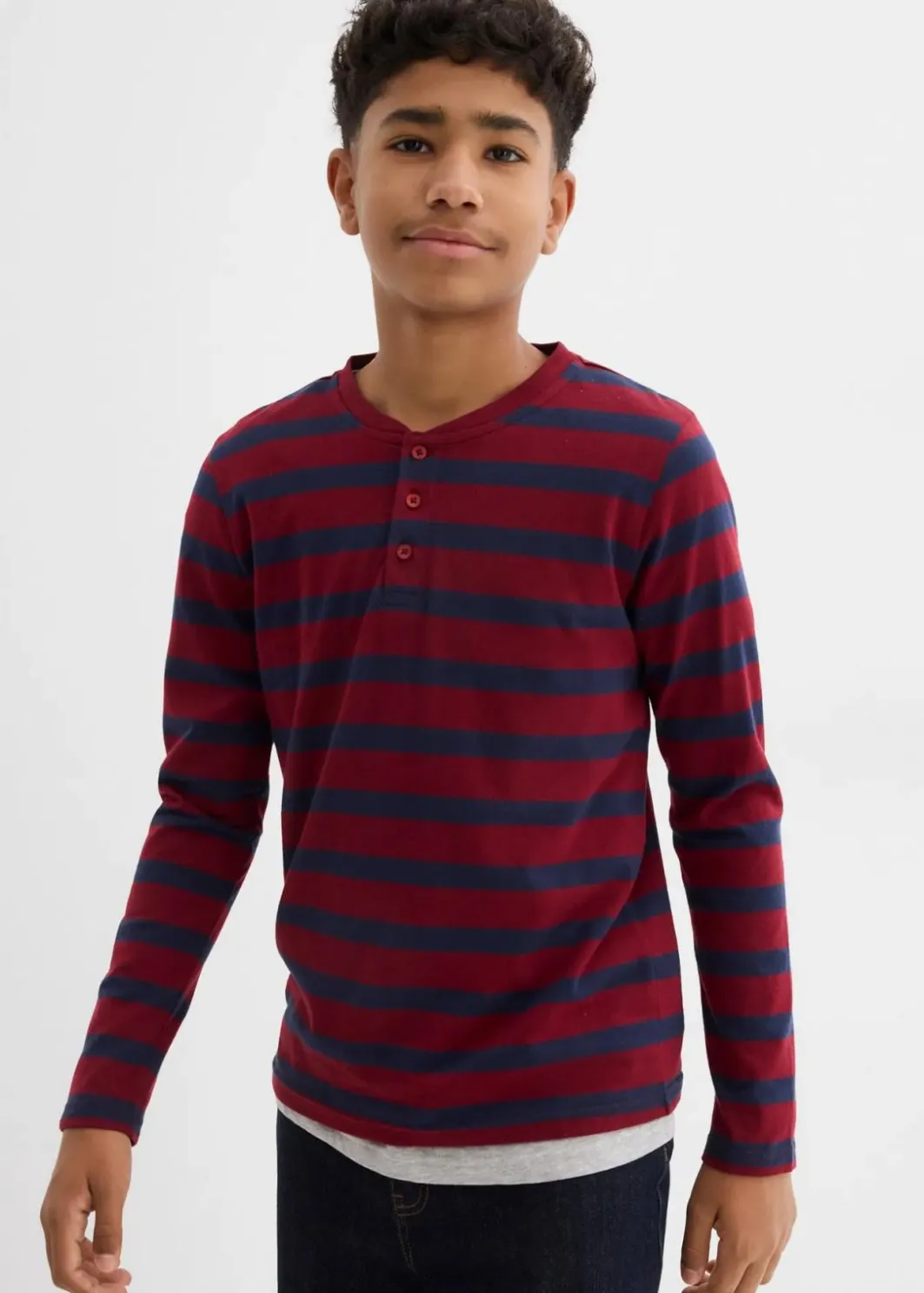Online Henleyshirt aus reiner Bio-Baumwolle (2er Pack) Kinder Jungen 9-16 Jahre·Mehrfachpacks|Jungen 9-16 Jahre·Shirts