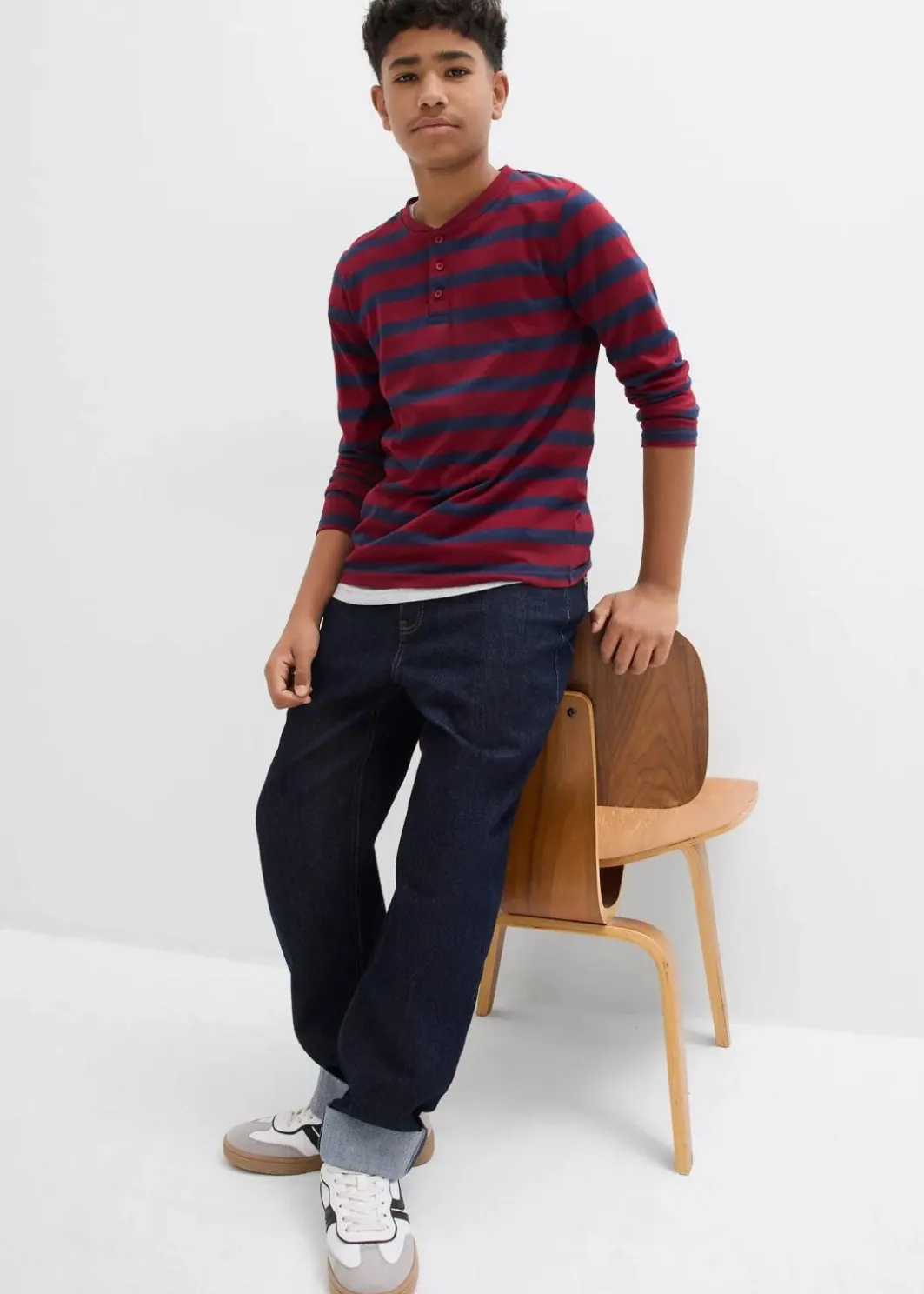 Online Henleyshirt aus reiner Bio-Baumwolle (2er Pack) Kinder Jungen 9-16 Jahre·Mehrfachpacks|Jungen 9-16 Jahre·Shirts