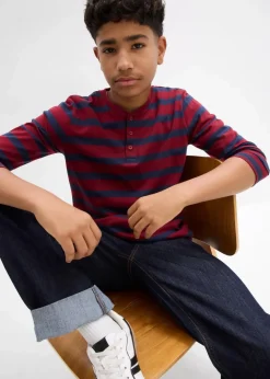 Online Henleyshirt aus reiner Bio-Baumwolle (2er Pack) Kinder Jungen 9-16 Jahre·Mehrfachpacks|Jungen 9-16 Jahre·Shirts