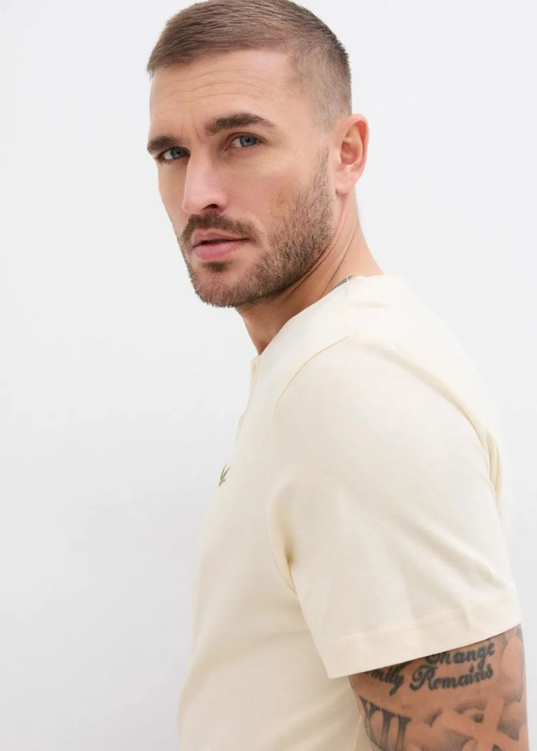 Herren bonprix Große Größen|Basics|Henleyshirt aus reiner Bio-Baumwolle (3er Pack)