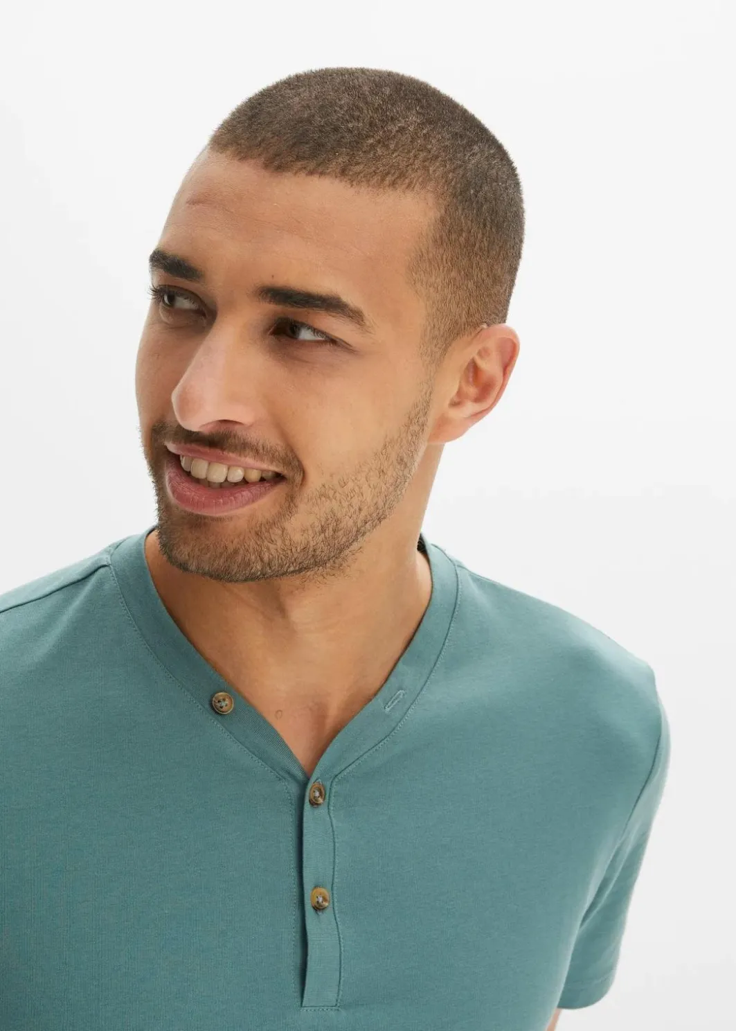 Herren bonprix Große Größen|Basics|Henleyshirt aus reiner Bio-Baumwolle (2er Pack)