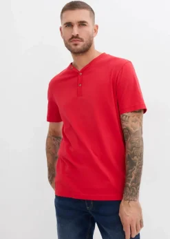 Herren bonprix Shirts & Polos|Basics|Henleyshirt aus reiner Bio-Baumwolle (2er Pack)