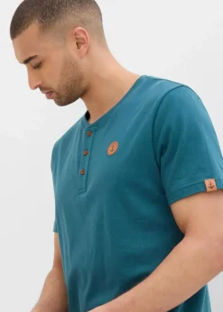 Herren bonprix Basics|Shirts & Polos|Henleyshirt aus reiner Bio-Baumwolle (2er Pack)