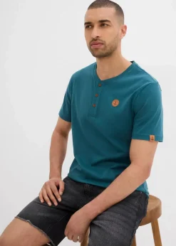 Herren bonprix Basics|Shirts & Polos|Henleyshirt aus reiner Bio-Baumwolle (2er Pack)