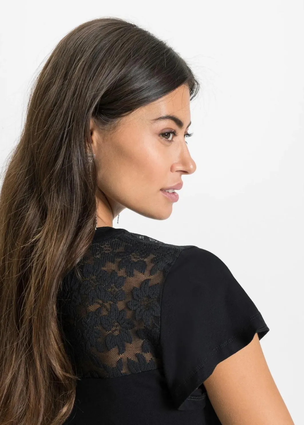 Damen bonprix Nachhaltigere Materialien|Shirts & Tops|Henleyshirt aus Viskose-Mix