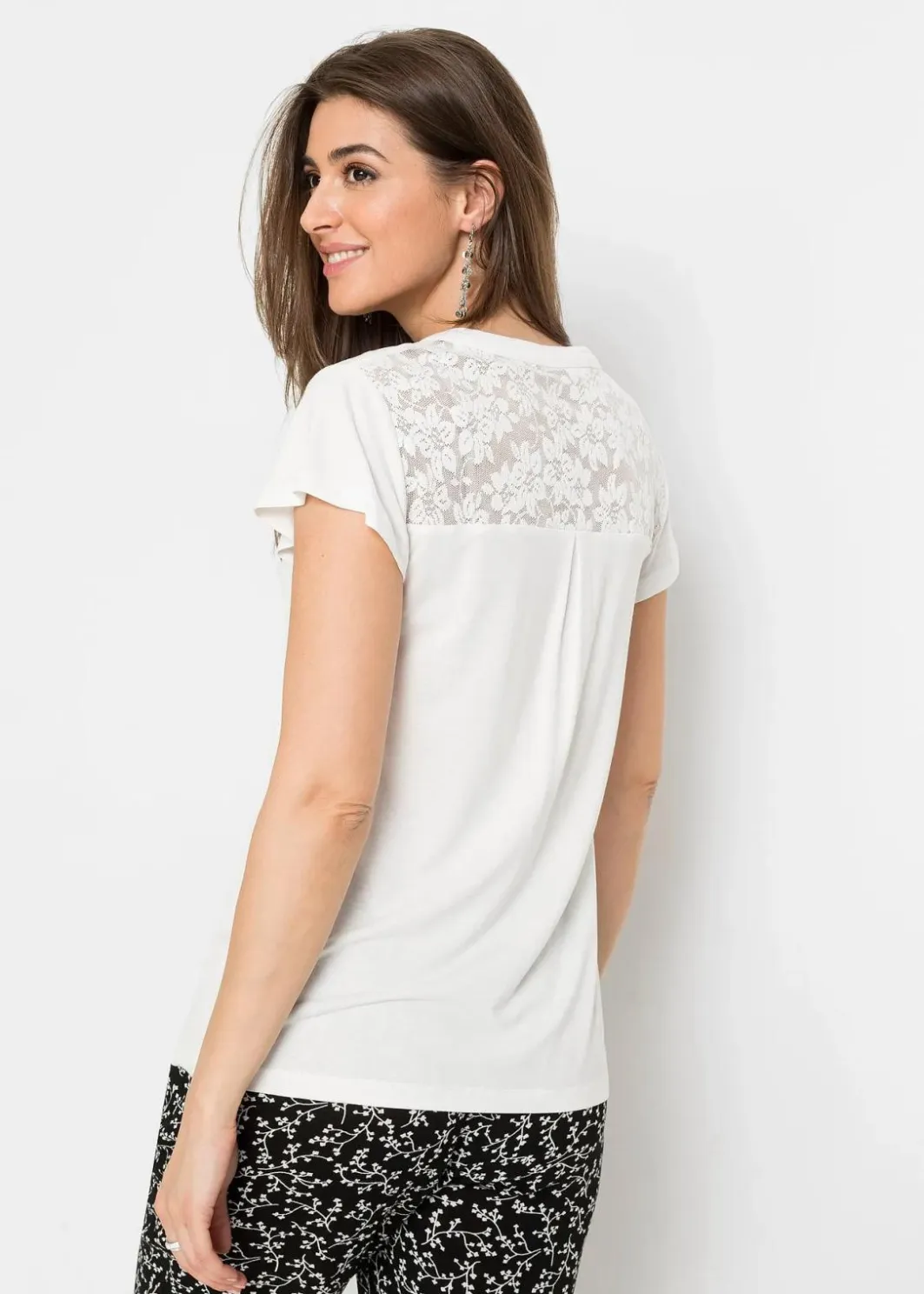 Damen bonprix Shirts & Tops|Nachhaltigere Materialien|Henleyshirt aus Viskose-Mix