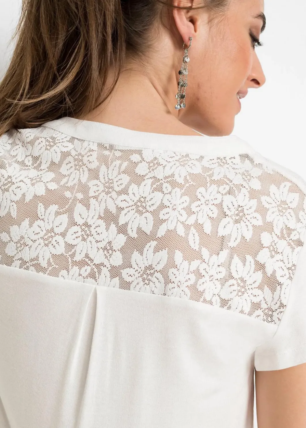 Damen bonprix Shirts & Tops|Nachhaltigere Materialien|Henleyshirt aus Viskose-Mix