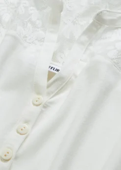 Damen bonprix Shirts & Tops|Nachhaltigere Materialien|Henleyshirt aus Viskose-Mix