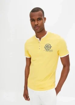 Sale Henleyshirt, Kurzarm (2er Pack) aus reiner Bio-Baumwolle Herren Shirts & Polos|Große Größen
