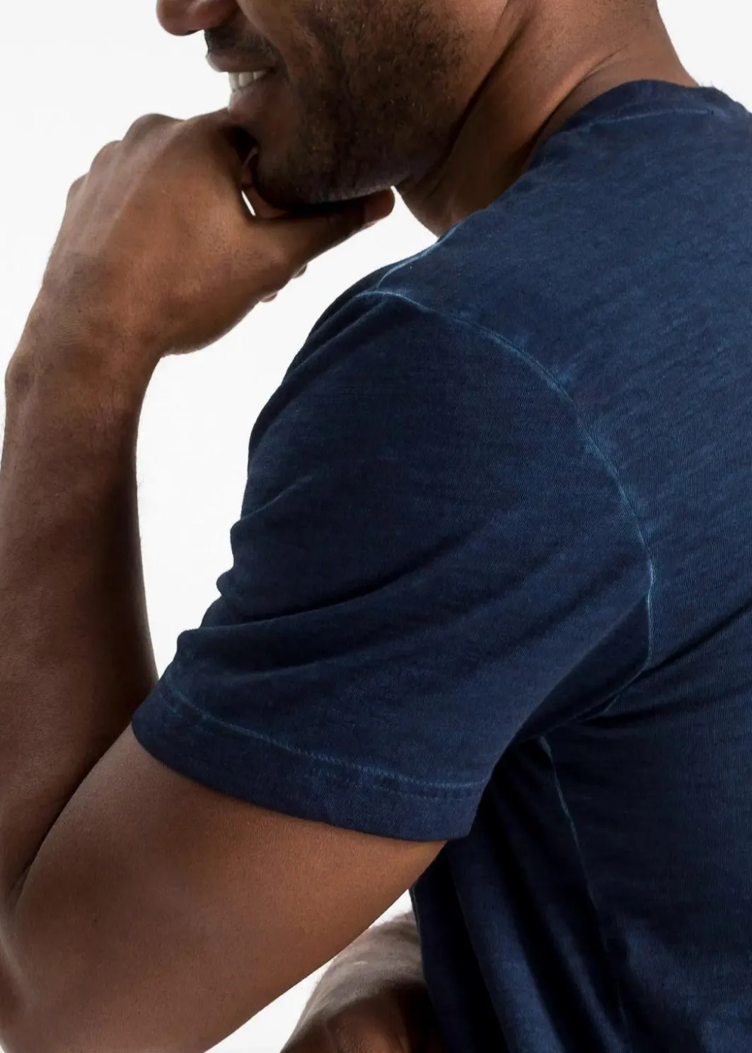 Online Henleyshirt, Kurzarm in gewaschener Optik aus reiner Bio-Baumwolle Herren Große Größen|Shirts & Polos