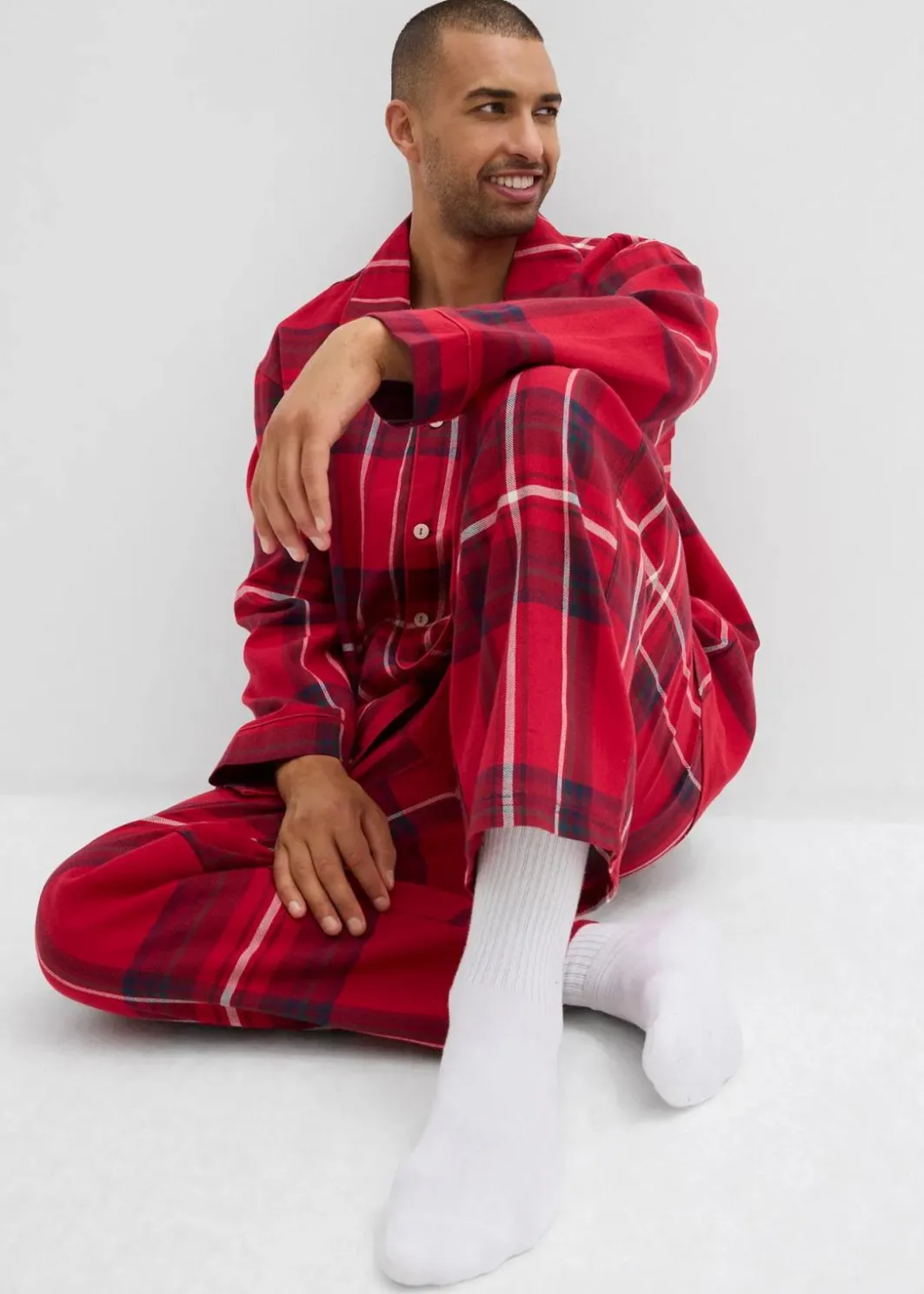 Hot Herren Flanell Pyjama aus weicher Baumwolle mit Geschenkbeutel Herren Pyjamas|Große Größen
