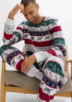 Discount Herren Pyjama aus reiner Baumwolle mit Geschenktasche Herren Pyjamas|Große Größen