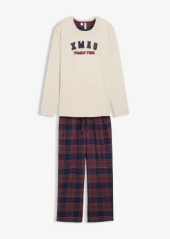 Sale Herren Pyjama mit Flanellhose aus weicher Baumwolle und Geschenktasche Herren Pyjamas|Große Größen