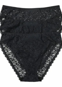 High-Leg Maxislip aus recycelter Spitze (3er Pack) Damen Wäsche·Höschen|Nachhaltigere Materialien