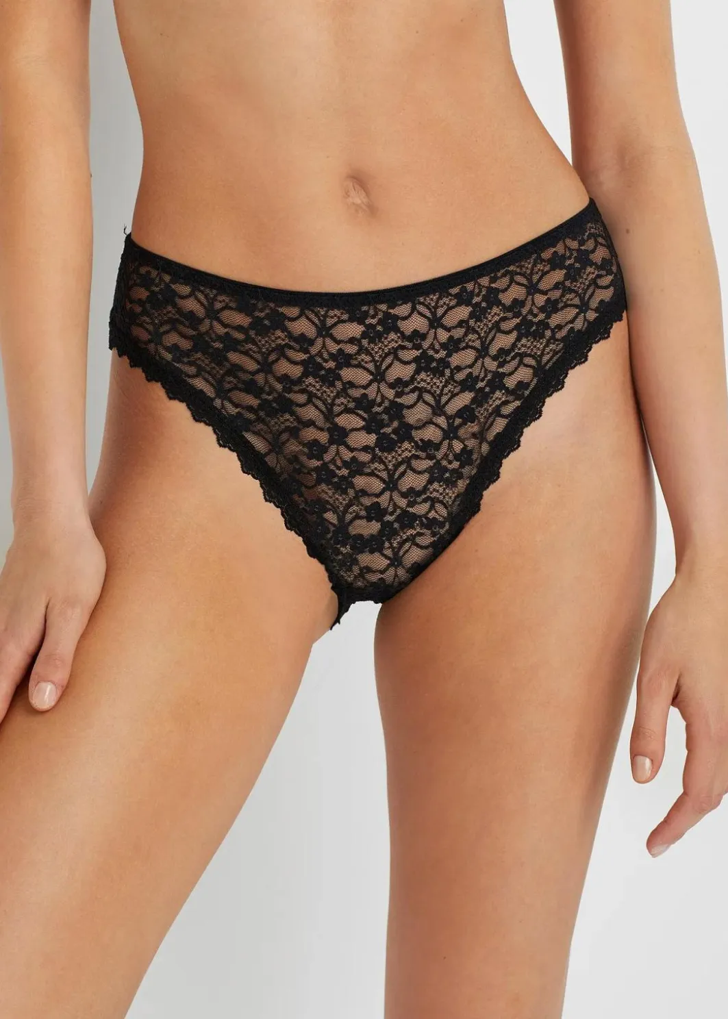 High-Leg Maxislip aus recycelter Spitze (3er Pack) Damen Wäsche·Höschen|Nachhaltigere Materialien