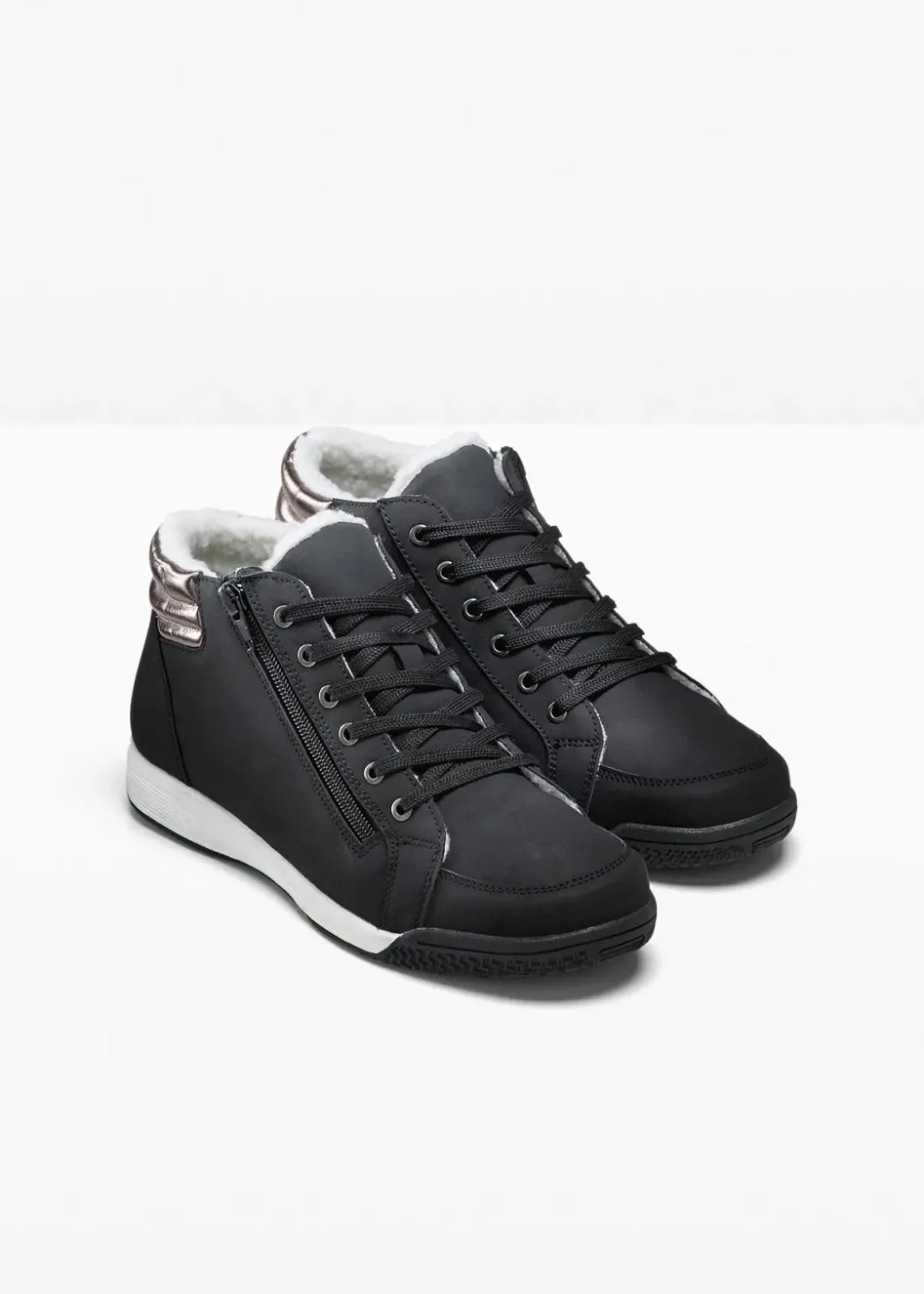New High-Top-Sneaker mit Reißverschluss Damen Gefütterte Winterschuhe|Sneaker