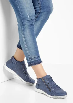 Damen bonprix Sneaker|Gefütterte Winterschuhe|High-Top-Sneaker mit Reißverschluss