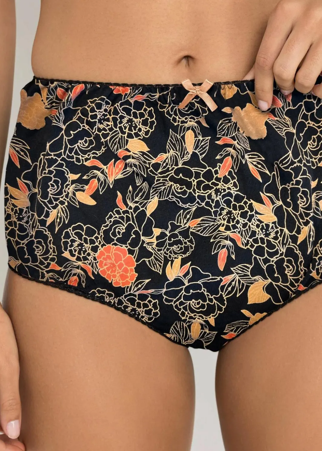 Damen bonprix Wäsche·Baumwollunterwäsche|Wäsche·Höschen|Highwaist Slip (4er Pack)