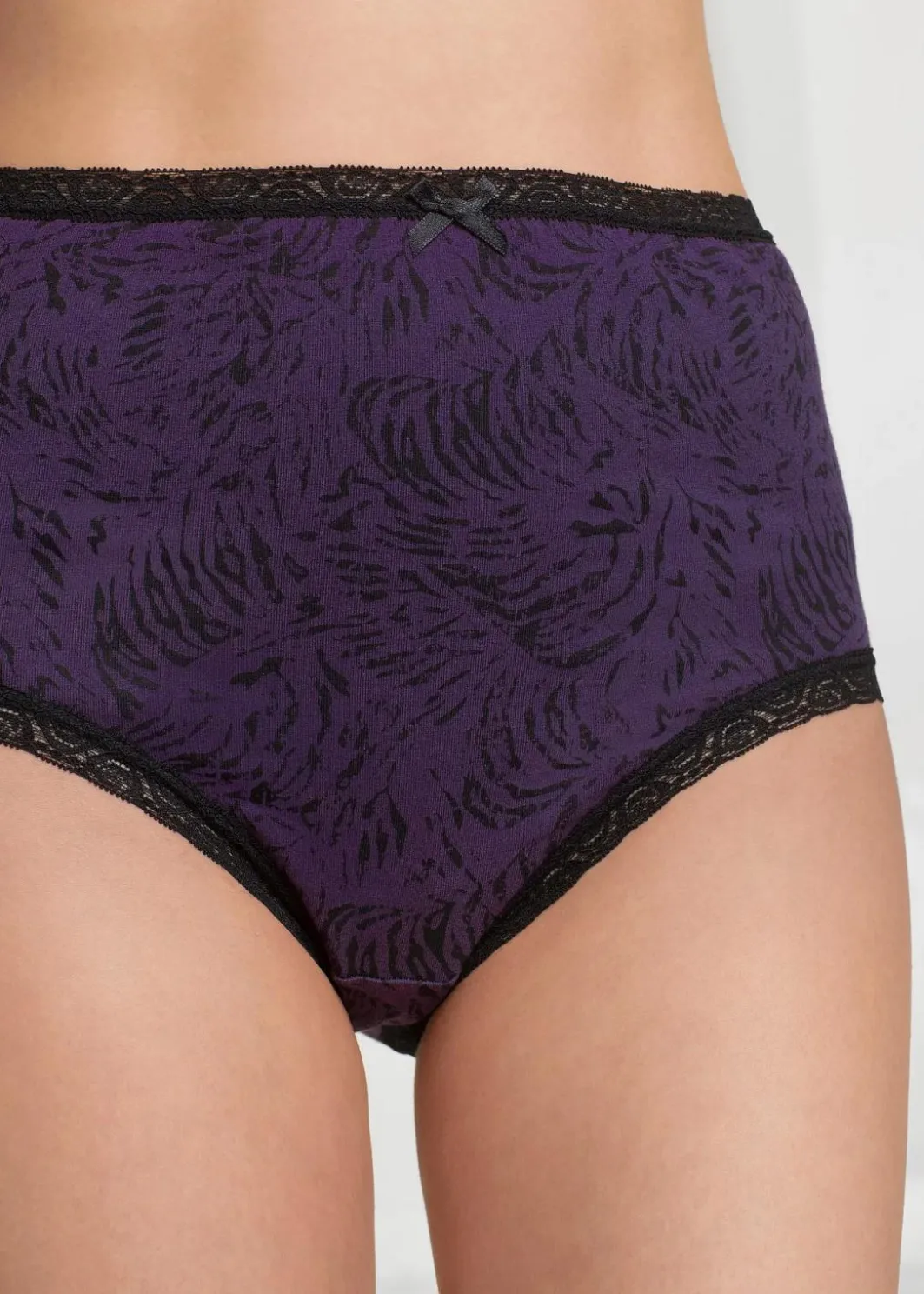 Damen bonprix Wäsche·Baumwollunterwäsche|Wäsche·Höschen|Highwaist Slip (5er Pack)