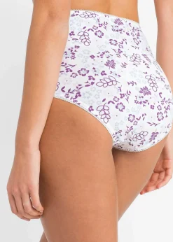 Damen bonprix Wäsche·Baumwollunterwäsche|Wäsche·Höschen|Highwaist Slip (5er Pack)