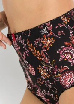 Damen bonprix Wäsche·Baumwollunterwäsche|Wäsche·Höschen|Highwaist Slip mit Baumwolle (4er Pack)