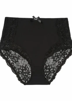 Damen bonprix Wäsche·Dessous|Wäsche·Höschen|Highwaist Slip mit zarter Spitze