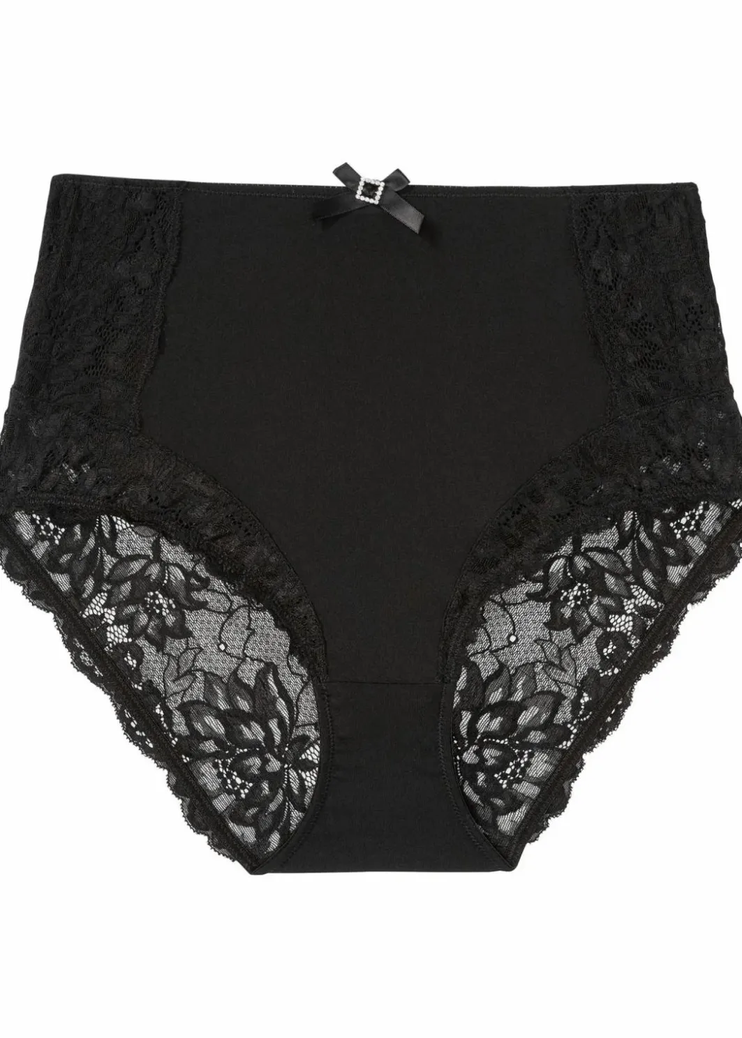 Damen bonprix Wäsche·Dessous|Wäsche·Höschen|Highwaist Slip mit zarter Spitze