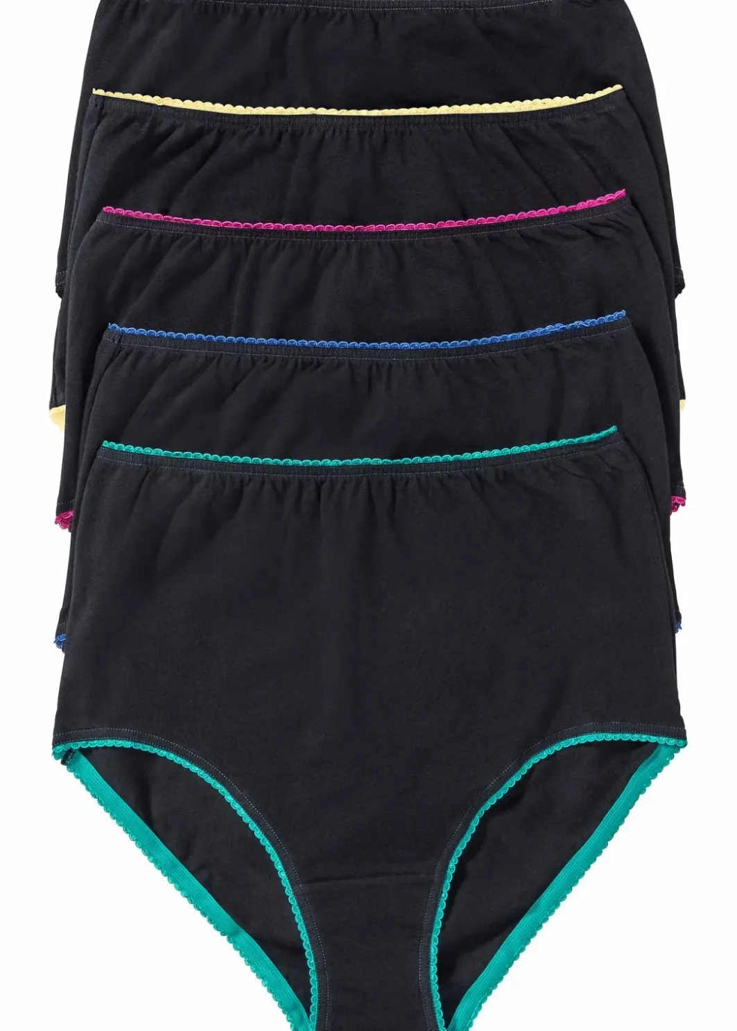 Clearance Highwaist Slip (5er Pack) Damen Wäsche·Baumwollunterwäsche|Wäsche·Höschen