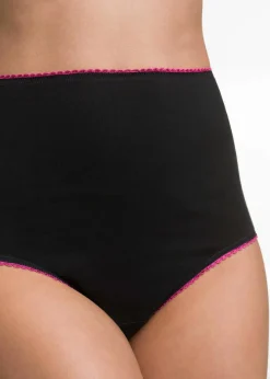 Clearance Highwaist Slip (5er Pack) Damen Wäsche·Baumwollunterwäsche|Wäsche·Höschen
