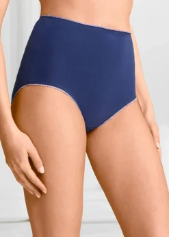 Damen bonprix Höschen|Baumwollunterwäsche|Highwaist Slip (5er Pack)